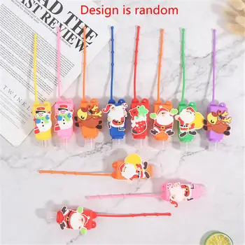 

1PC Silicone cute cartoon Funny Christmas Mini Hand Sanitizer Disposable No Clean Detachable Cover Travel Portable Safe Gel Case