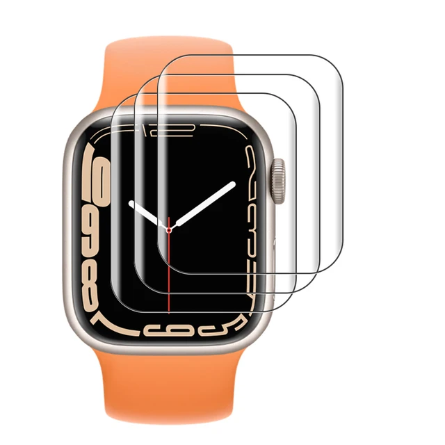 Screen Protector for Apple Watch Series 7 41mm 45mm,TPU HD Transparent,Anti-Scratch, Bubble-free, Watch Accessories 3 piece
