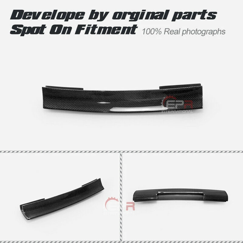 For Starlet Glanzer EP91 Rear OE Spoiler Wings Addon Flap Trim Carbon Fiber