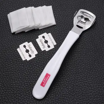 

2020 Hard Dead Skin Remover Cutter Shaver Trimmer Pedicure Callus Blade Foot Caring Stainless Steel Pedicure Tools With10 Blades