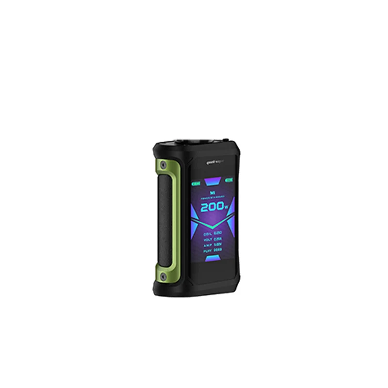 2 шт. GeekVape Aegis X Box Mod 200 Вт 2,0 в качестве чипсета испаритель и 2,4 дюймов OLED экран Vape Mod для 510 Распылитель на резьбе vape - Цвет: Green Black