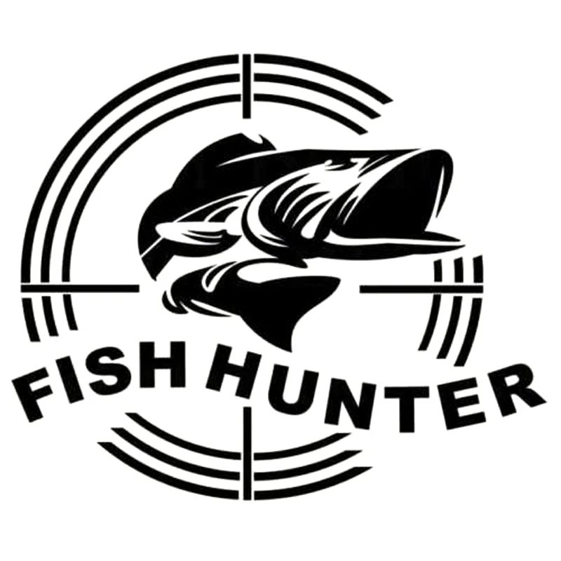 Volkrays Personality Car Sticker Fish Hunter Accessories