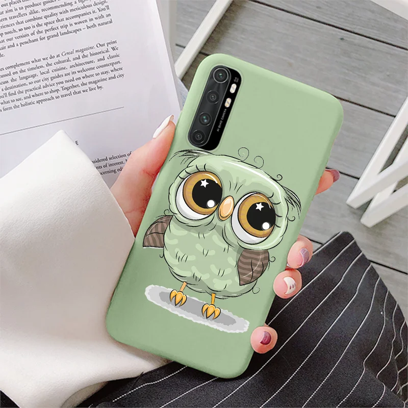 For Xiaomi Mi Note 10 Lite Case 6.47" Soft Silicone Back Cover For Mi Note10Lite MiNote10Lite Flower Dinosaur Protective Bumper samsung flip cover Cases & Covers