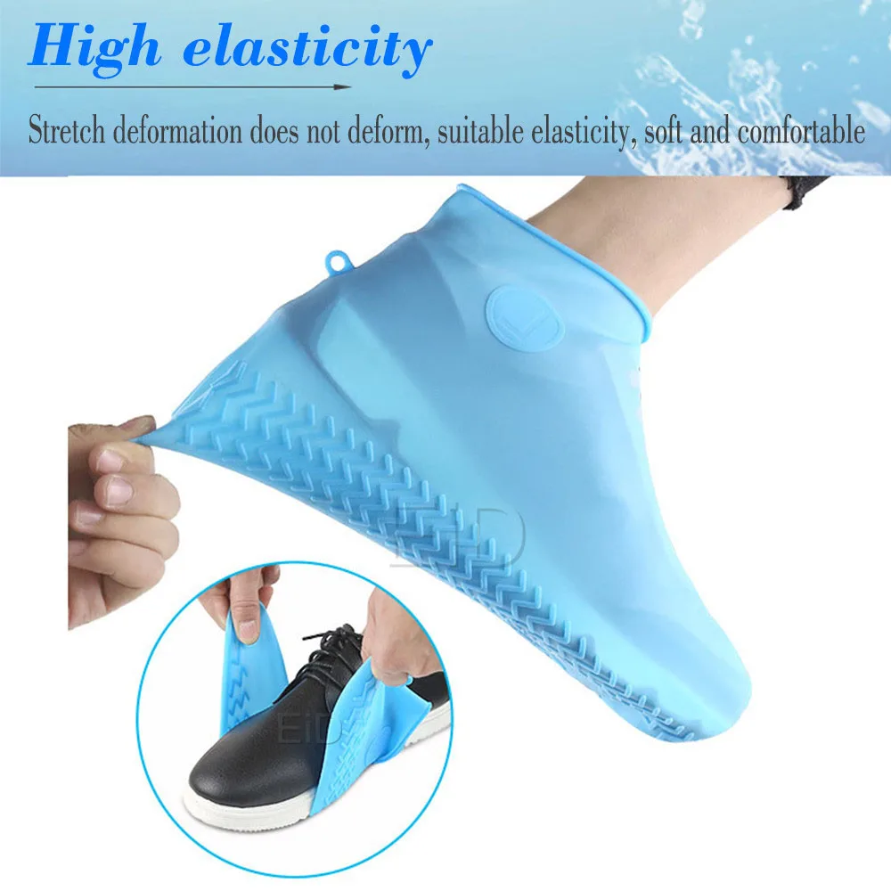 Shoe Covers Boots Waterproof Silicone Unisex Indoor Outdoor Rainy Day Reusable