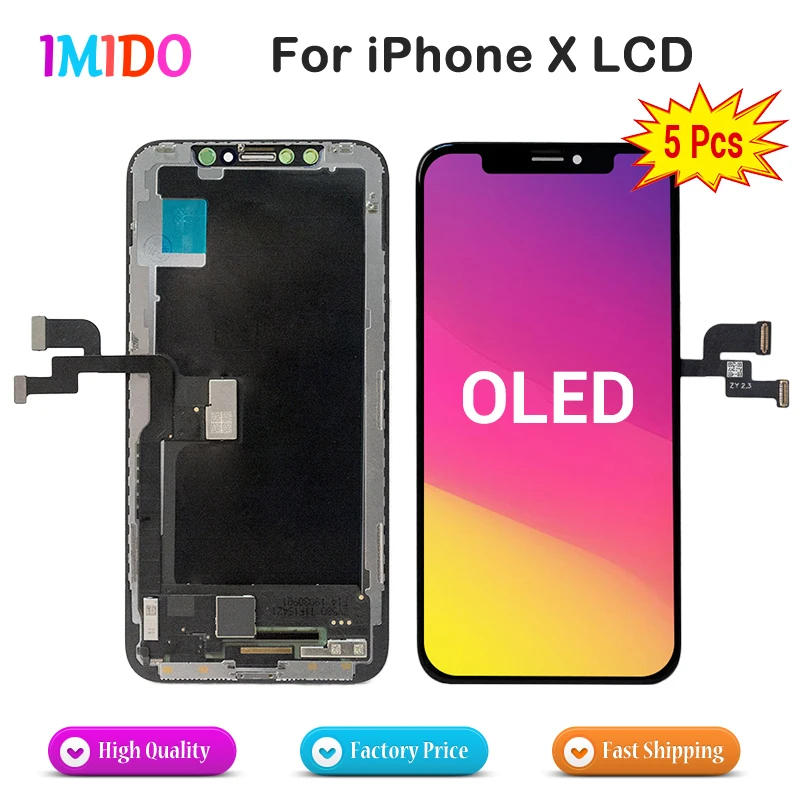 5 шт./лот ZY GX JK AMOLED новейший ЖК дисплей для iPhone X Идеальный 3D сенсорный экран