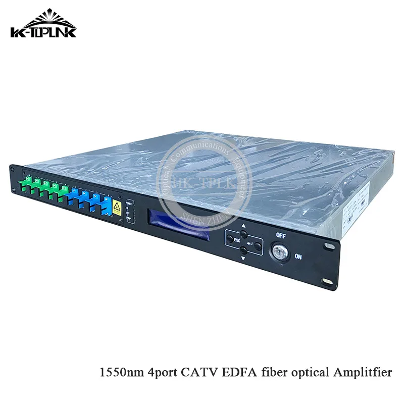 1550nm CATV WDM 4 порта * 20dBm EDFA Волоконно-оптический усилитель 1U/80 Вт Высокая мощность