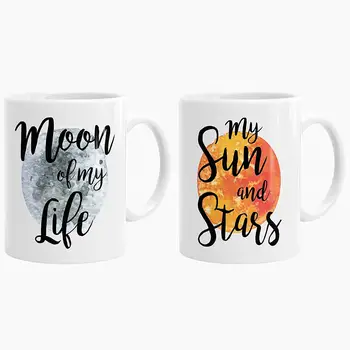 

Game Of Thrones Mug Set Khaleesi and Drogo Mugs Moon of My Life My Sun and Stars GOT Gifts