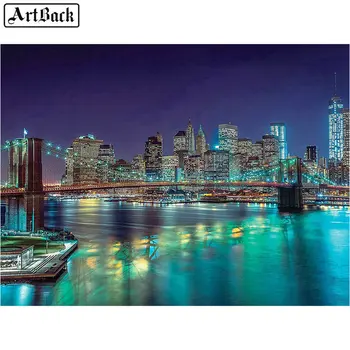 

Mosaic art diamond painting city San Francisco landscape 5d full square diamond resin home decoration sticker
