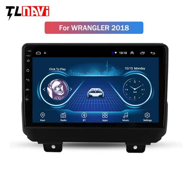 Для Jeep Wrangler 4 JL автомобильный Радио Мультимедиа Видео плеер навигация gps Android 8,1 No 2din 2 din dvd