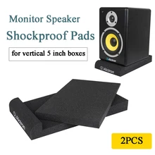 2 pçs alctron studio monitor alto-falante espuma acústica à prova de choque almofadas de isolamento de som para caixas de 5 polegadas gravação estúdios acessórios