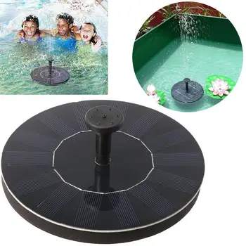 

Round Solar Water Fountain Floating Bird Bath Solar Powered Water Pump 6 Nozzles Attract Birds Butterflies Garden Decoration