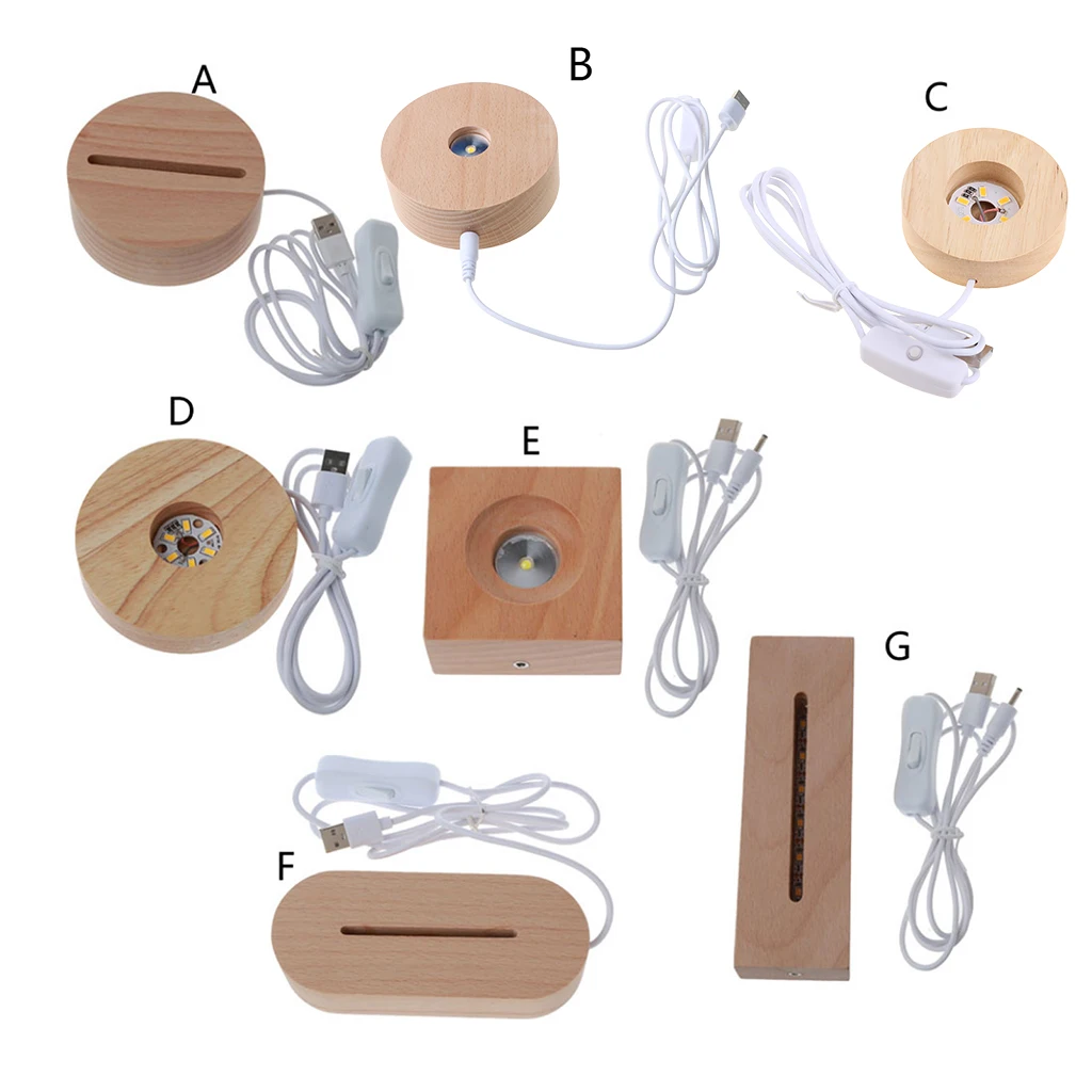 Деревянная прямоугольная круглая овальная основа для светодиодного дисплея