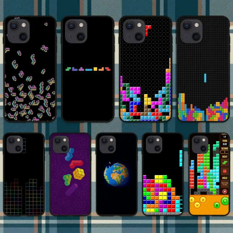 Классический Забавный чехол для телефона с играми тетрис iPhone 11 12 Mini 13 Pro XS Max X 8 7 6s