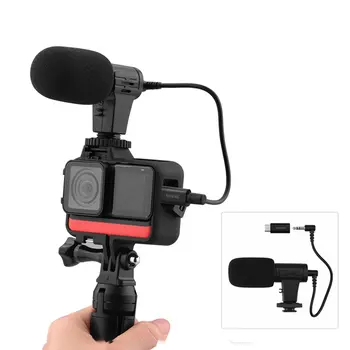 

Original Adapter + Microphone for Insta360 One R Adapter 3.5mm Trs Conversion Port Audio Adapter 2pcs Set