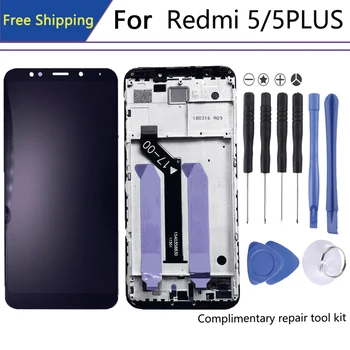 

For Xiaomi redmi 5 plus lcd screen with frame redmi 5 display + Frame Digitizer Assembly Partsv Repair screen 10-Touch Screen