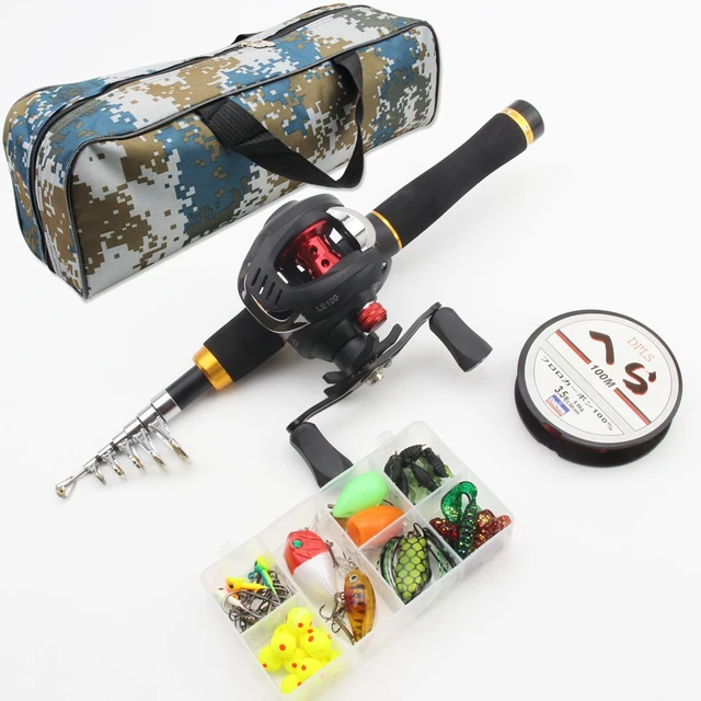 1.65M Carbon Fishing Rod Casting Rod and Baitcasting Reel Set