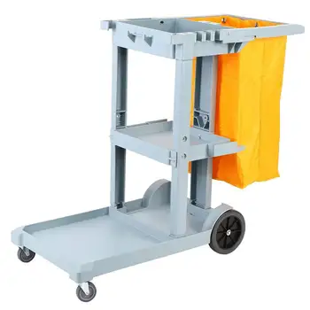 

Cleaning Trolley Hygienic Linen Bag for Laundry Hotel School Housekeeping Service Cart Cleaning Wheel Carts