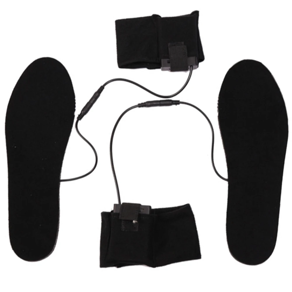 

1 Pair Battery Powered Foot Winter Men Women Insoles Outdoor Sports Accessories Cuttable Warm Electric Heated Carbon Fiber Soft