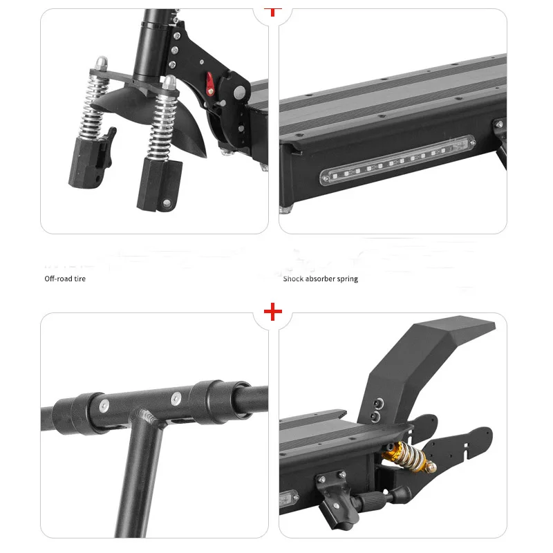 

10inch Sturdy Scooter Frame Front Rear Shockproof All Aluminum Alloy Scooter Frame