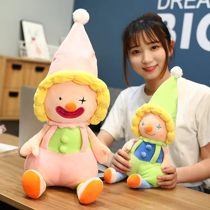 

Cute clown character plush toys pillow children's room decoration gift baby room sleeping companion juguetes pillow birthday gif