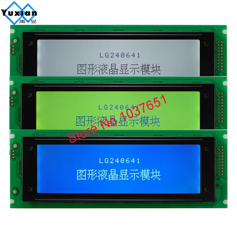 LCD module 240x64 24064 display graphic blue white green T6963C RA6963 LG240641 instead WG24064 good quality | Электроника