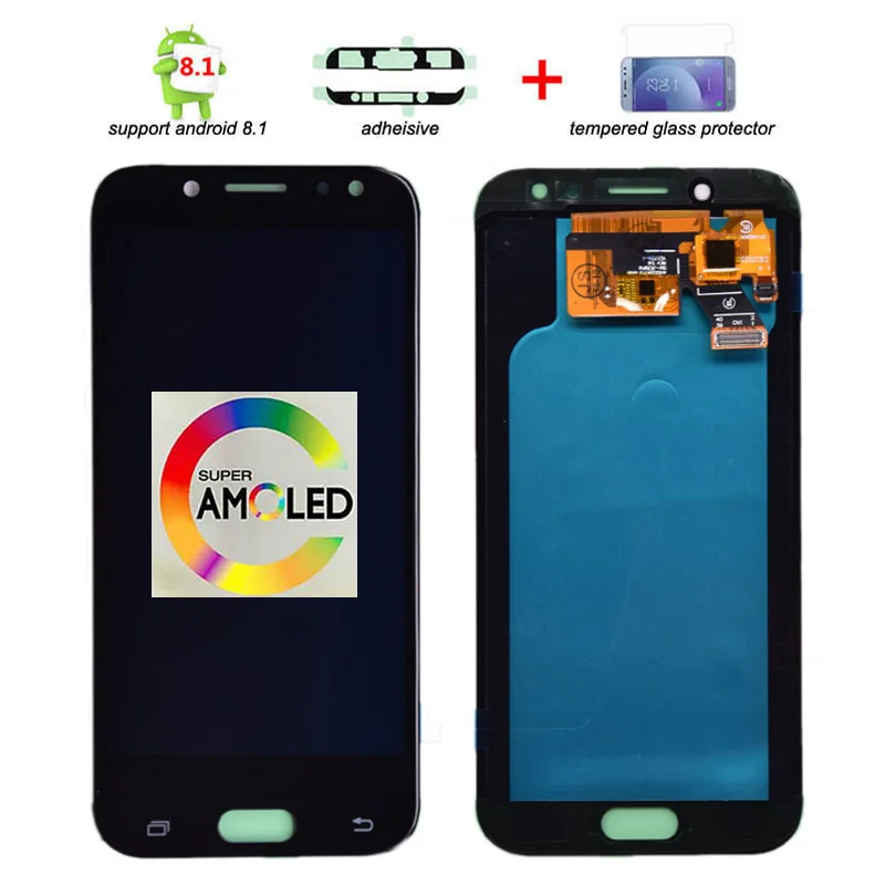 

100% Super Amoled LCD For Samsung Galaxy J5 2017 J530 J530F AMOLED LCD Display Touch Screen Digitizer Assembly free shipping
