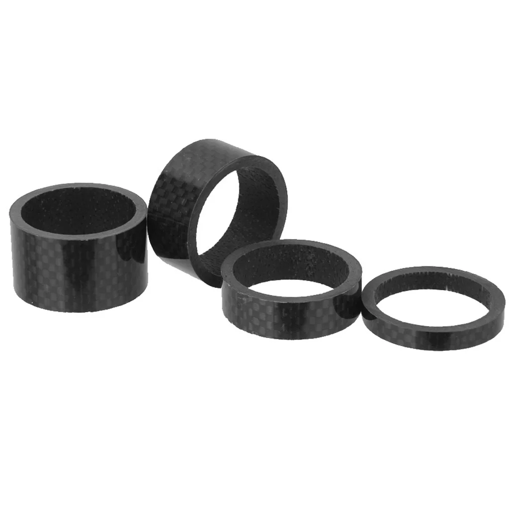 4pcs/set Carbon Fiber Spacer Bike MTB Bicycle Headset Stem Washer -4 Sizes