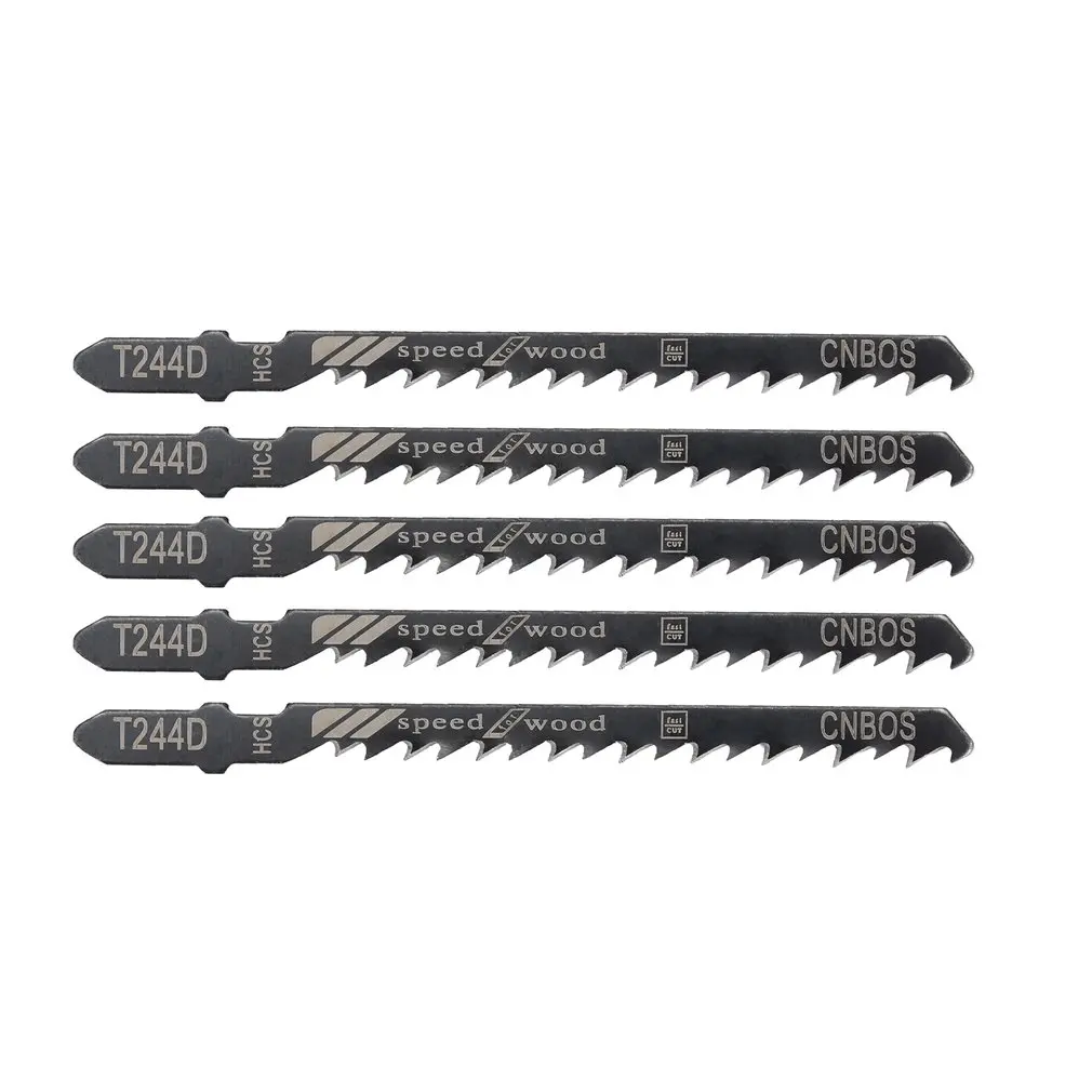 5Pcs/set T244D Saw Blade Hacksaw Jig Saw Blade Set Reciprocating Curve Saw Blade For Hard Wood Saw Cutting Tool