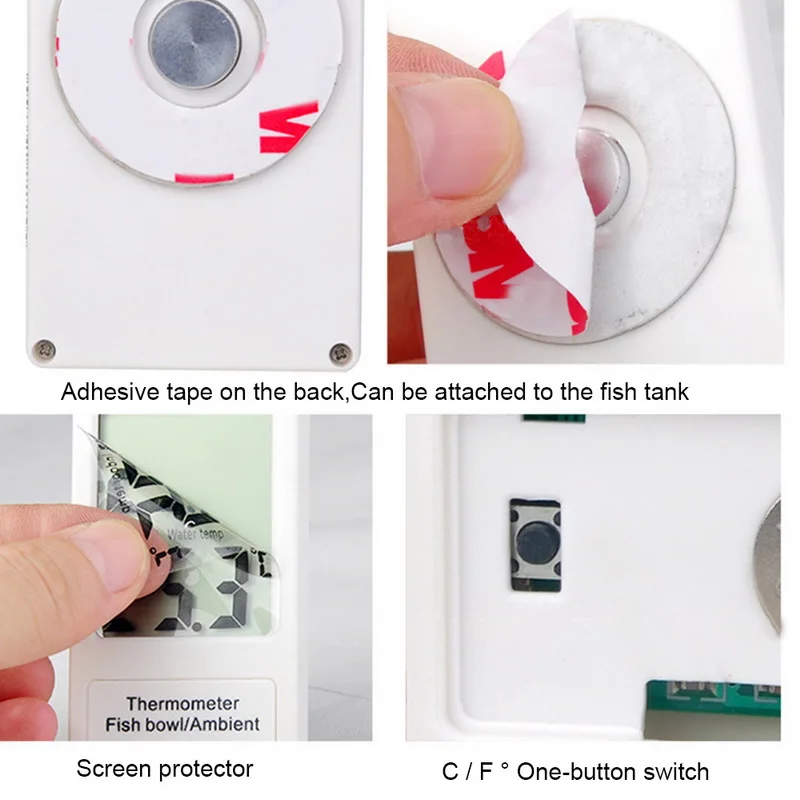 Junejour аквариумный термометр lcd цифровой датчик температуры для аквариума