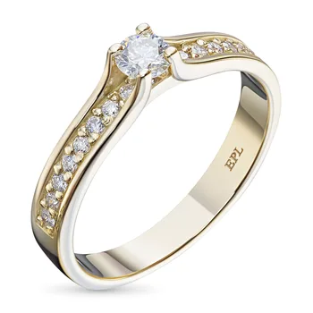 

Yellow gold ring with diamonds e0301kts08200105