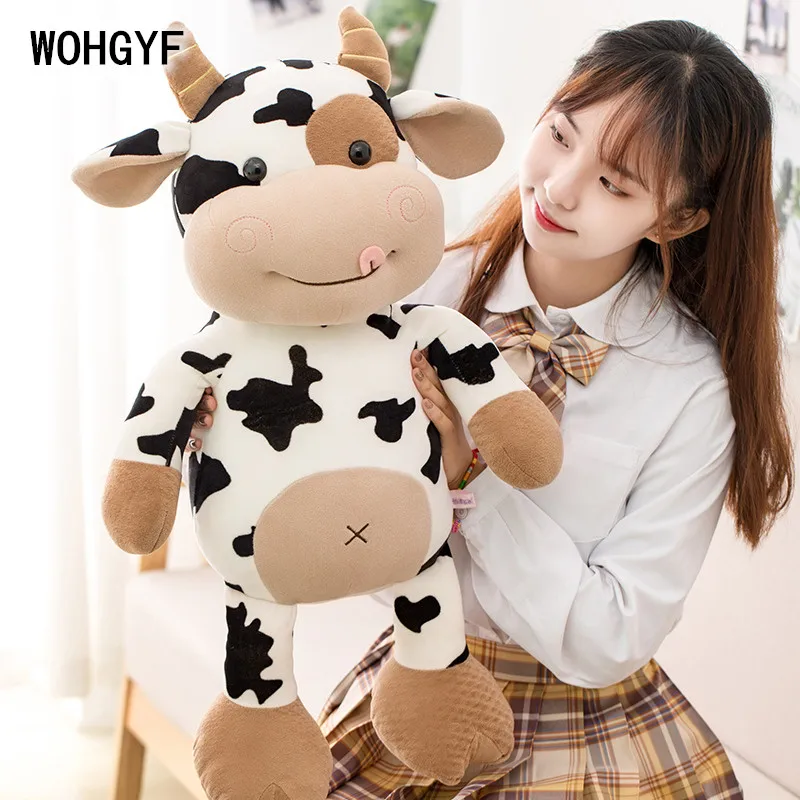 

New Cute Animal Cartoon Cows Stuffed Plush Toy Kawaii Cattle Comfortable Soft Toy Children Birthday Present Christmas Gift