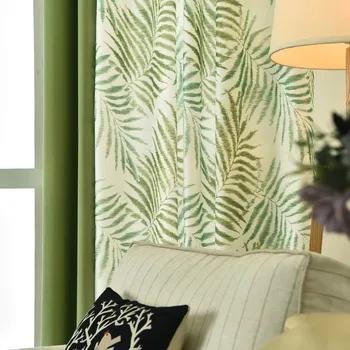 

Country Pastoral Active Environmental Protection Printing Thickened Velvet Masirella Curtain Cloth Big Leaf Curtain Sand
