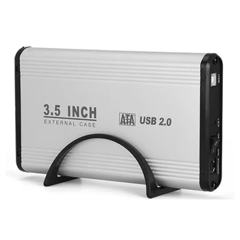 

Bevigac 3.5inch HDD Case USB2.0 USB 2.0 to SATA External Hard Disk Drive 3.5" HDD Box Enclosure with Dock and 1.5A Power Adapter