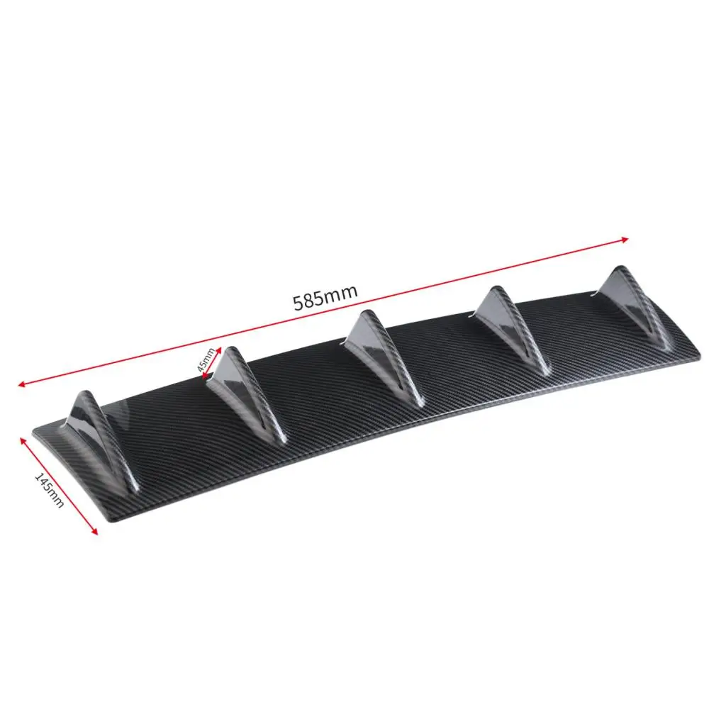 Car Rear Bumper Lip Frame Diffuser Spoiler Shark Fin Decoration For Universal \\ T