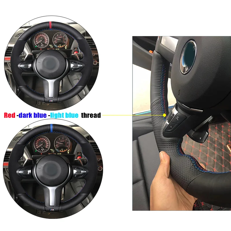 Чехол на руль из искусственной замши CARDAK для BMW F87 M2 F80 M3 F82 M4 M5 F12 F13 M6 F85 X5 M F86 X6 F33 F30