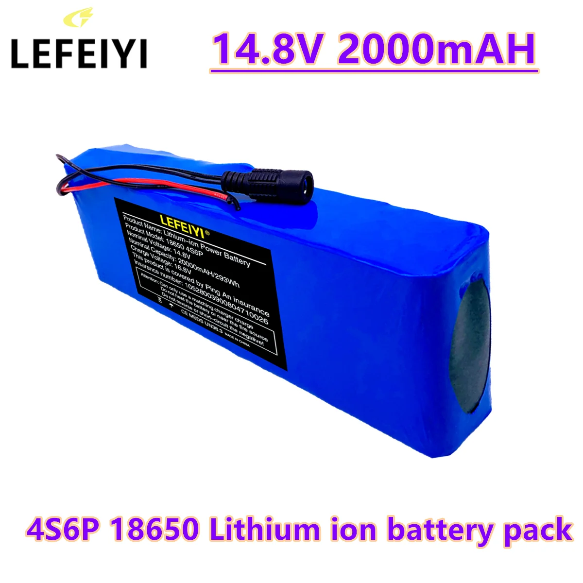 148v-20ah-4s6p-18650-li-iom-battery-pack-night-fishing-lamp-heater-miner's-amplifier-with-bms