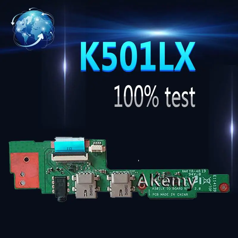 Amazoon K501UX USB IO плата для For Asus K501LX A501L K501LB K501U K501UW ноутбук аудио USB2.0 Плата интерфейса
