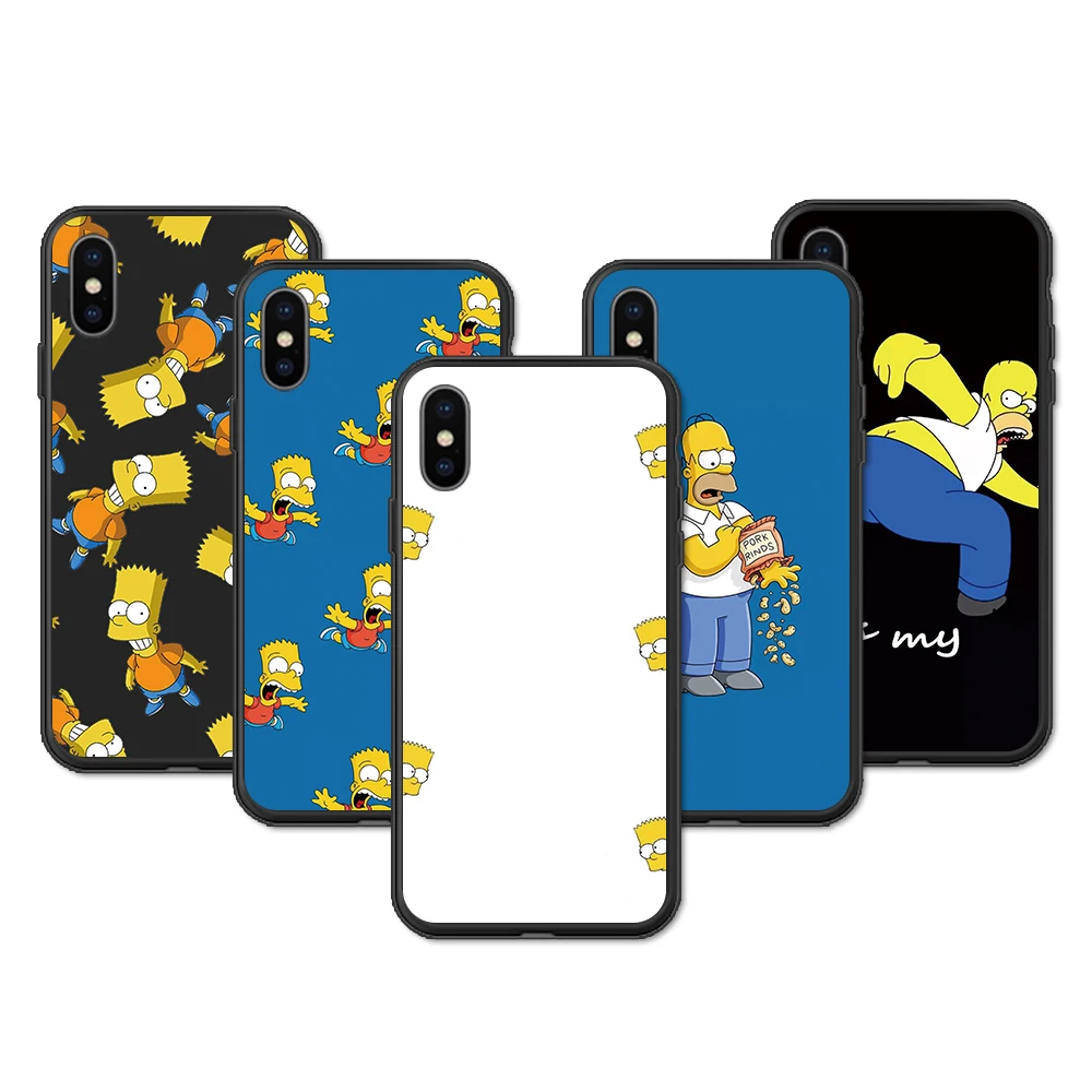 Чехол Homer J. Simpson для iphone XR 11 Pro XS Max X 5 5S силиконовый чехол с рисунком Барта 7 8 6 S Plus 7Plus