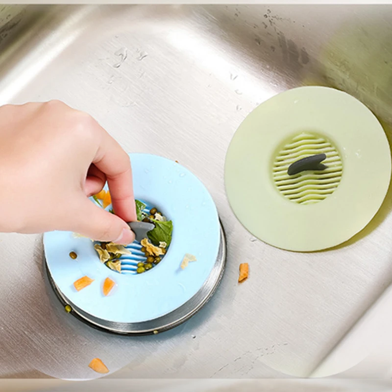 

Kitchen Sink Drain Filter Plugs Strainers Sewer Hair Filter Collect Bath Drain Stopper Sink Floor Drain Plug Press Type