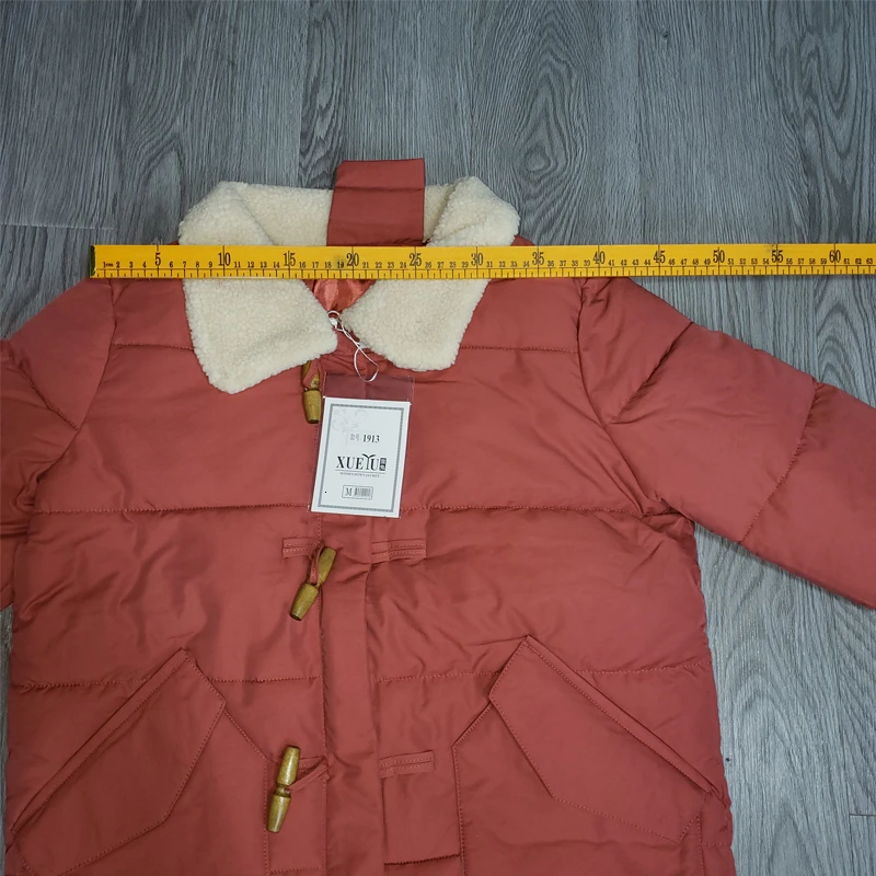 Зимняя куртка на овчине Mori Girl, пальто на пуговицах, женские парки, повседневная куртка-бомбер, стеганая верхняя одежда