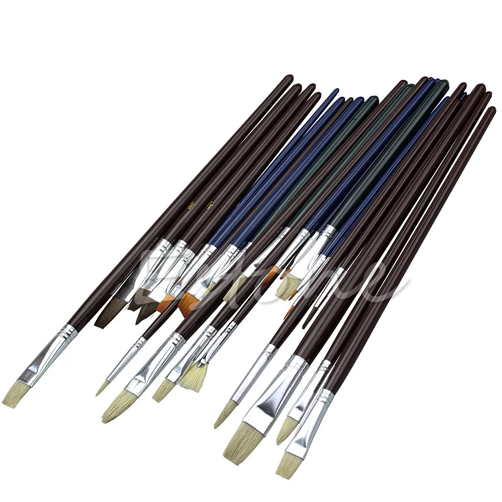 Художник акрил акварель Масло Набор нейлоновых волосяных Краски ing поставки Краски кисти 25 шт. D08B