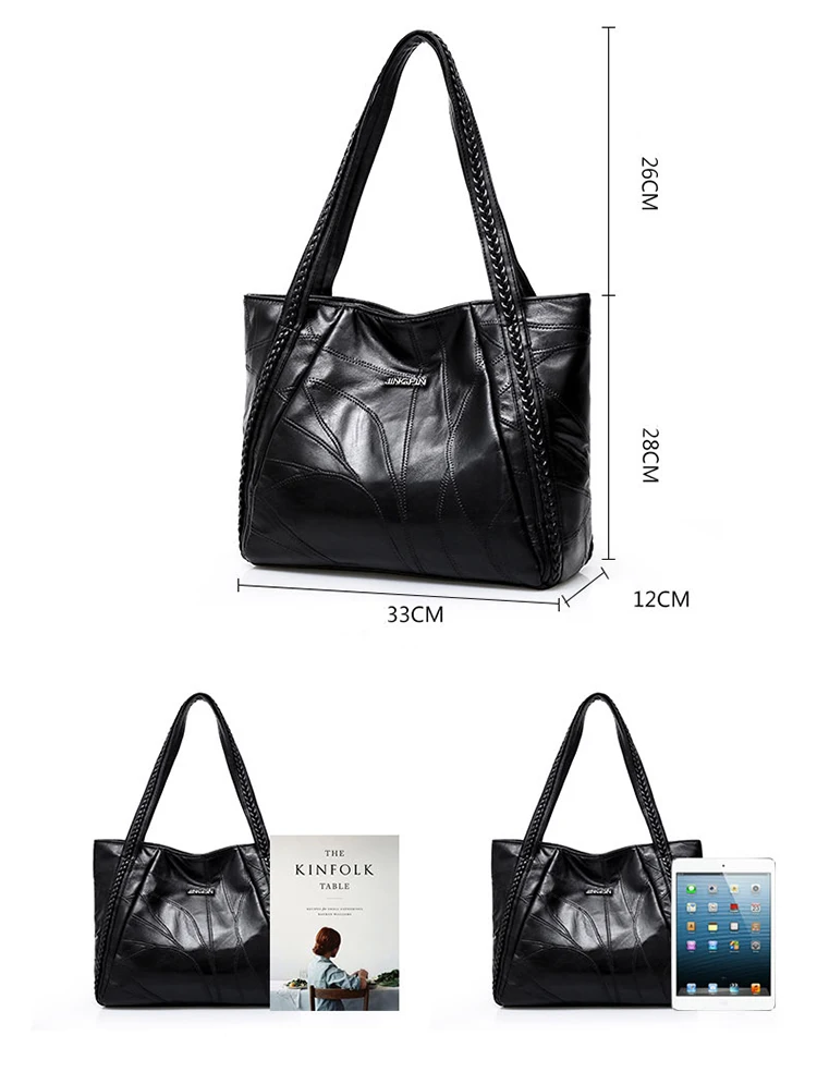 Новая повседневная сумка-хобо, большие женские сумки на плечо из искусственной кожи, Большая вместительная сумка-мешок, женская модная сумка через плечо