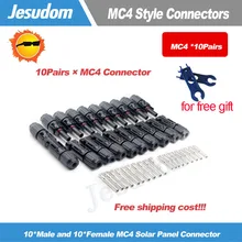 10 пар в комплекте; x MC4 разъем мужской и женский Панели солнечные разъем 30A 1000V с 1 Пара Ключ, дюймовый стандарт для PV кабель 2,5/4/6 мм