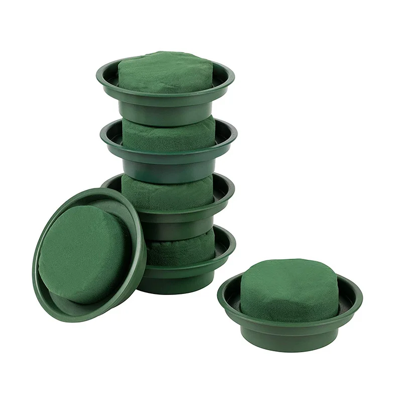 

Flower Arrangement Kit - 6-Pack Round Floral Foam in Single Design Bowl for Table Centerpiece, Wedding Aisle Flowers, Party Deco