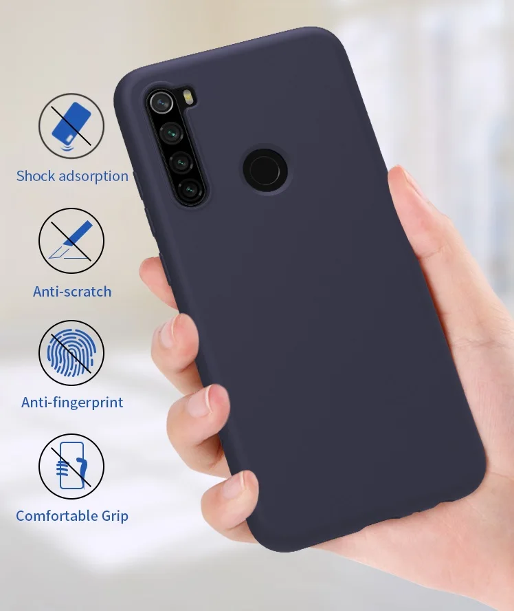 Blue NILLKIN для Xiaomi redmi note 8 pro Чехол Силиконовый Гладкий протектор задняя крышка redmi note 8 чехол глобальная версия 6,3/6,53 - Цвет: Blue