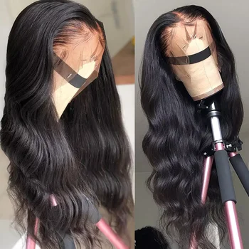 

Sapphire Body Wave Human Hair Wigs With Baby Hair Brazilian 13*4 Lace Front Wigs Pre-Plucked Lace Frontal Human hair Wigs