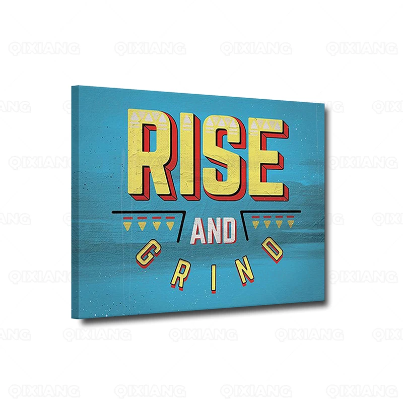 Canvas Paintings Inspirational Home Decor Rise And Grind Modular Pictures Nordic Style Printed Poster For Living Room Wall Art | Дом и сад