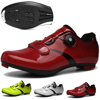 

Road Car Self-locking Shoes Men's Mountain Bike Cycling Shoes Bicycle Couple Racing Shoes Breathable Cycling Shoes Lock EUR36-46