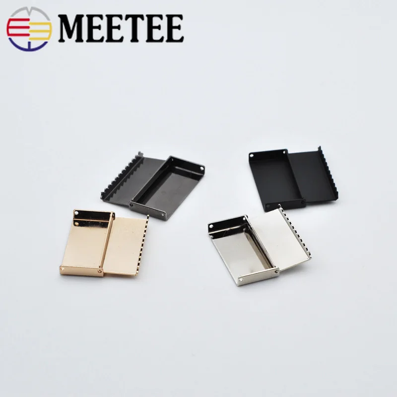 Meetee 20 шт. высококачественные металлические задние пряжки с зажимом клипса на лямку крюк DIY ремень хвост украшение кнопка аксессуары для одежды BF472
