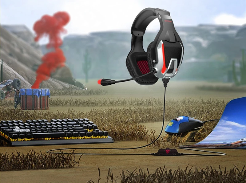 K12 наушники PS4 светящаяся Проводная игровая гарнитура с микрофоном глубокий бас стерео для ПК мобильные телефоны лэптоп геймер
